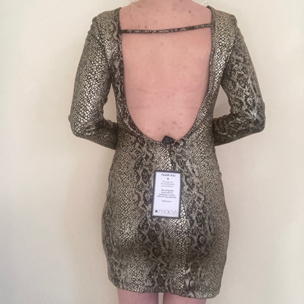 FREE SHIPPING - NWT Gold Cocktail Dress - Picture 5 of 6